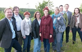 Die Teilnehmer*innen auf der Halde des Alpin Centers